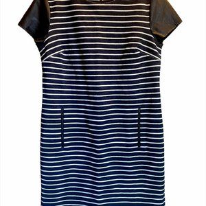 ANN TAYLOR WOMENS BLACK AND WHITE DRESS SIZE SP